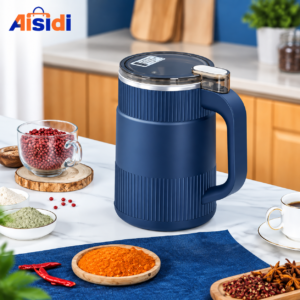 Mini Electric Grinder Machine 1500W 5 Blade Stainless Steel Powder Grinder Spice Grinder Coffee Grinder Bean Grinder Grain Mill Dry Food Crusher Nut Seed Herb Grinding Machine Kitchen Appliance Blue