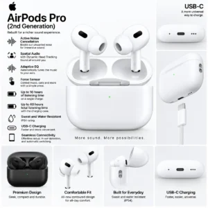 AirPods Pro 2nd genaration wireless Charging Bluetooth Earbuds