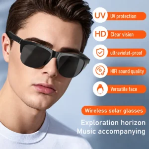Smart Audio Sunglasses with Bluetooth Speaker | Hi-Res Audio Glasses with Wireless Calling, Music Control, HD UV Protection, Touch Control & Rechargeable Battery